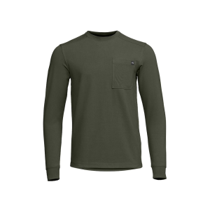 Sitka Gear Men's Foothills Long Sleeve Crew Neck Shirt Cypress Green 2XL