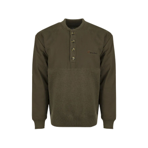 MCALISTER Men's Waterfowler's Henley Sweater Olive Large