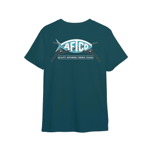 Aftco AFTCO Men's 80's Offshore Short Sleeve Crew Neck T Shirt Stargazer Blue XL - $32.00 at MidwayUSA