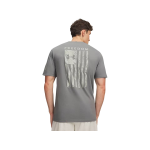 Under Armour Men's Freedom Flag Short Sleeve Crew Neck T Shirt Clay Green/Titan Gray XL