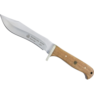 Puma PUMA SGB Buffalo Hunter Fixed Blade Knife 5.7" Clip, Recurve 1.4116 Satin Blade Olive Wood Handle Tan - $97.99 at MidwayUSA