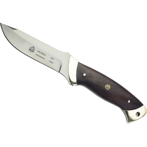 Puma PUMA SGB Griz Fixed Blade Knife 4.6" Clip Point 1.4116 Satin Blade Jacaranda Wood Handle Dark Brown - $83.99 at MidwayUSA