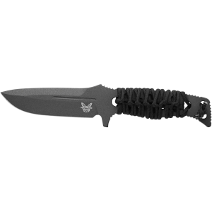 Benchmade Adamas Fixed Blade Knife 4.2" Drop Point CPM MagnaCut Cobalt Cerakote Blade Paracord Handle Black