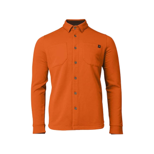 First Lite Men's Rugged Wool Field Long Sleeve Shirt Hunter Orange 2XL