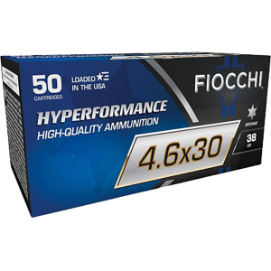 Fiocchi Hyperformance Defense 4.6x30mm HK Ammo 38 Grain Polymer Tip Box Of 50 cchi Hyperformance Defense 4.6x30mm HK 38 Grain Polymer Tip Box Of 50 Ammo