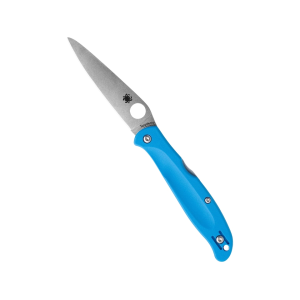 Spyderco Charisma Pocket Knife 2.98" Drop Point CTS-BD1N Satin Blade Fiberglass Reinforced Nylon (FRN) Handle Blue