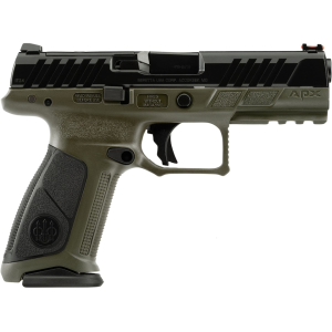Beretta APX-A1 9mm Luger Pistol 4.25" Barrel 21+1 Round Olive Drab Slide Black Grip Olive Drab Frame