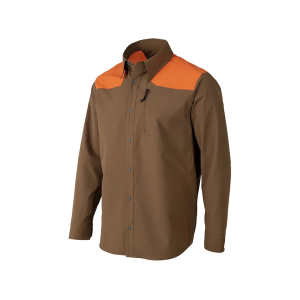 Beretta Men's Ozark Tech Long Sleeve Shirt Otter & Orange Medium