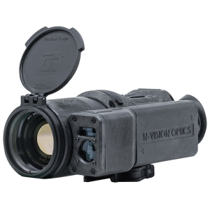 N-Vision HALO-XRF Thermal Scope 640x480 12 Resolution 60 Hz 50mm Germanium Objective Lens 12 Micron Sensor, 8 Reticles, 4 modes with Laser Rangefinder, Wifi, Audio/ Video Recording, and Carrying Case