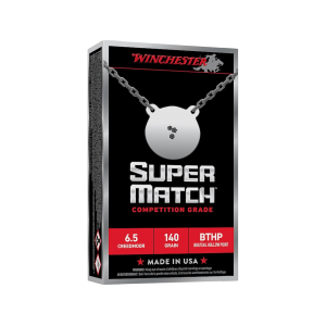Winchester Super Match 6.5 Creedmoor Ammo 140 Grain Jacketed Hollow Point Case of 200 (10 Boxes of 20)