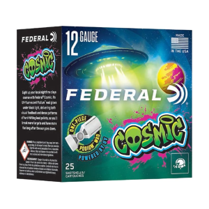 Federal Cosmic 12 Gauge Ammo 2-3/4 #8 Lead Shot 1-1/8 Oz Box Of 25 eral Cosmic 12 Gauge 2-3/4 #8 Lead Shot 1-1/8 Oz Box Of 25 Ammo
