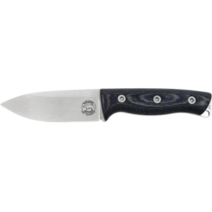 White River Knives Ursus Cub Fixed Blade Knife 3.5" Drop Point CPM MagnaCut Stonewashed Blade Micarta Handle Olive/Black - White River Knives