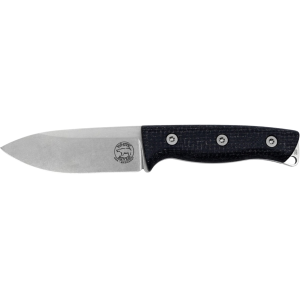 White River Knives Ursus Cub Fixed Blade Knife 3.5" Drop Point CPM MagnaCut Stonewashed Blade Micarta Handle Black - White River Knives