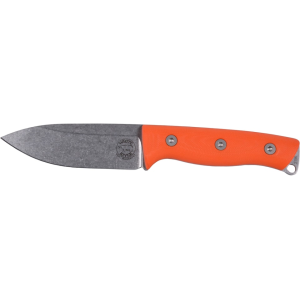 White River Knives Ursus Cub Fixed Blade Knife 3.5" Drop Point CPM MagnaCut Stonewashed Blade G-10 Handle Orange - White River Knives
