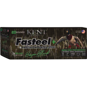 Kent Fasteel Bayou Blend 12 Gauge Ammo 3 #3 And #5 Steel Shot 1-1/4 Oz Case Of 200 (8 Boxes Of 25) t Fasteel Bayou Blend 12 Gauge 3 #3 And #5 Steel Shot 1-1/4 Oz Case Of 200 (8 Boxes Of 25) Ammo
