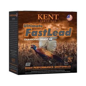 Kent Ultimate Fast Lead 12 Gauge Ammo 2-3/4 #4 Lead Shot 1-3/8 Oz Box Of 25 t Ultimate Fast Lead 12 Gauge 2-3/4 #4 Lead Shot 1-3/8 Oz Box Of 25 Ammo