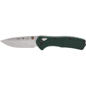 Buck Knives Buck Knives 791 Range Trail Worn Pocket Knife 3.375" Drop Point CPM MagnaCut Stonewashed Blade Aluminum Handle Green - $230.00 at MidwayUSA