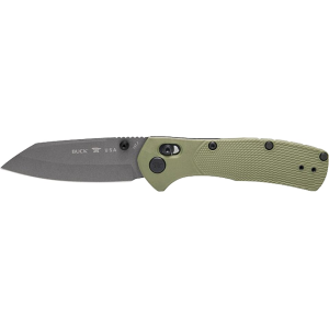 Buck Knives Buck Knives 797 Range Ops Pro Pocket Knife 3.375" Reverse Tanto 154CM Gray Cerakote Blade Nylon Handle Green - $150.00 at MidwayUSA