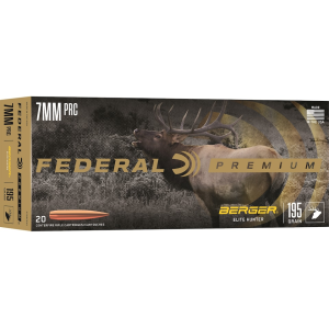 Federal Premium 7mm PRC Ammo 195 Grain Berger Elite Hunter Jacketed Hollow Point Box of 20