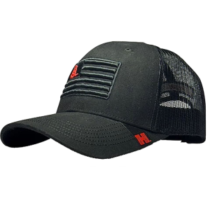 Hornady Hornady Men's Gadsden Flag H Trucker Hat Black One Size Fits Most - $26.99 at MidwayUSA