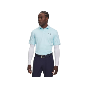 Under Armour Men's Matchplay Short Sleeve Polo Opal Blue/Academy Large
