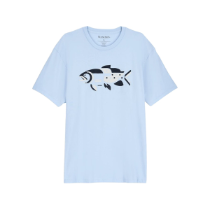 Simms Men's Abstract Tuna T Shirt Sky Blue 2XL