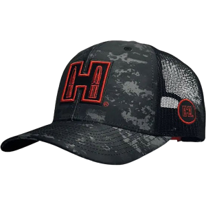 Hornady Men's H Patch Red Line Trucker Hat Black Camo One Size Fits Most