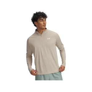 Under Armour Men's Tech Textured Quarter Zip Shirt City Khaki/Black Medium