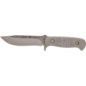 Buck Knives Buck Knives 822 Sentry Fixed Blade Knife 5" Clip Point 420HC Satin Blade Micarta Handle Gray - $84.99 at MidwayUSA