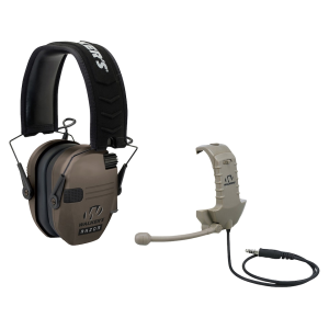 Walker's Razor Slim Low Profile Electronic Ear Muffs with Com Link Flat Dark Earth