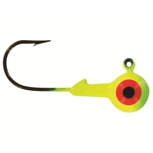 BIG BITE BAITS Double Dot 2 Color 1/8oz Round Ball Jighead Lime/Chartreuse