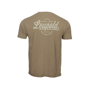 Leupold Leupold Men's Linear Script Short Sleeve Crew Neck T Shirt FDE Medium - $19.99 at MidwayUSA