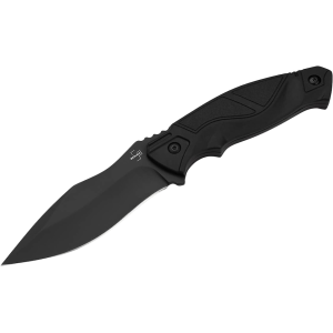 Boker Knives Advance Pro Fixed Blade Knife 4.45" Drop Point D2 Black Blade Polymer Handle Black