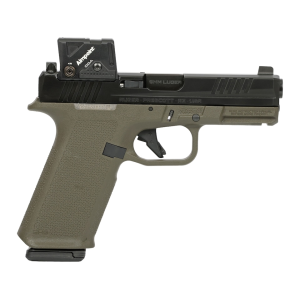 Ruger RXM 9mm Luger Pistol 4" Barrel 17+1 Round Black Slide OD Green Grip OD Green Frame with Aimpoint COA