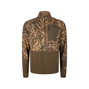 Drake Drake Men's BMF EST Offset 1.0 Quarter Zip Shirt Mossy Oak Original Shadowgrass Medium - $99.99 at MidwayUSA