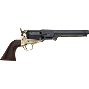 Pietta Pietta 1851 Navy Black Powder Revolver 36 Caliber 7.5" Blued Barrel Brass/Engraved Frame Walnut Grip - $365.07 at MidwayUSA