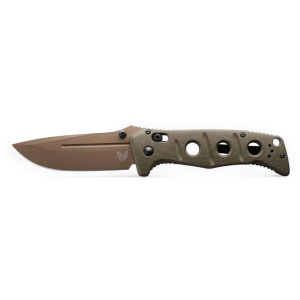Benchmade Adamas Pocket Knife 3.78" Drop Point CPM MagnaCut Flat Dark Earth Cerakote Blade G-10 Handle Ranger Green