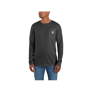 Carhartt Carhartt Men's Force Relaxed Fit Midweight Long Sleeve Crew Neck T Shirt Carbon Heather 2XL Tall - $37.99 at MidwayUSA