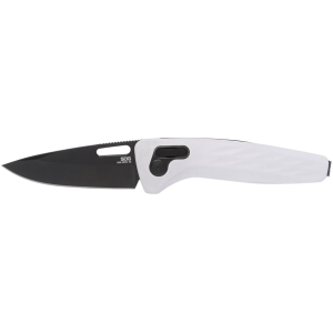SOG One-Zero XR Pocket Knife 3.1" Drop Point CPM S35VN Black Blade Aluminum Handle White
