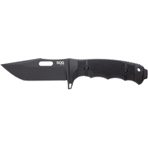 SOG SEAL FX Fixed Blade Knife 4.3" Clip Point CPM S35VN Black Cerakote Blade Glass Reinforced Nylon (GRN) Handle Black