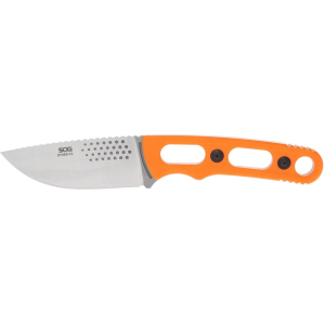 SOG Ether FX Fixed Blade Knife 3.25" Drop Point CPM S35VN Satin Blade G-10 Handle Blaze Orange