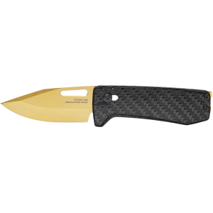 Sog SOG Ultra XR Assisted Opening Pocket Knife 2.8" Clip Point CPM S35VN Gold Blade Carbon Fiber Handle Black - $129.95 at MidwayUSA