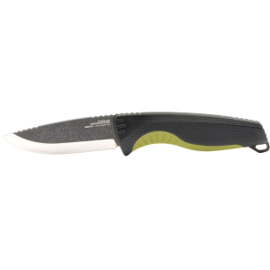 Sog SOG Aegis FX Fixed Blade Knife 3.7" Drop Point 4116 Krupp Gray Blade Rubber Handle Black/Moss Green - $89.95 at MidwayUSA