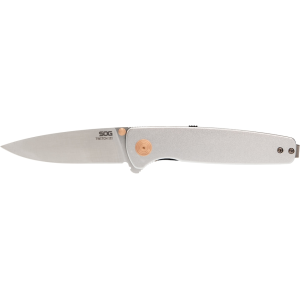 Sog SOG Twitch III Assisted Opening Pocket Knife 3.1" Drop Point 154CM Satin Blade Aluminum Handle Silver - $79.99 at MidwayUSA