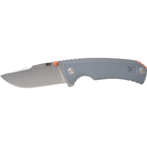 Sog SOG Tellus FLK Pocket Knife 3.65" Drop Point 440 Stonewashed Blade Glass Reinforced Nylon (GRN) Handle Wold Gray - $49.95 at MidwayUSA