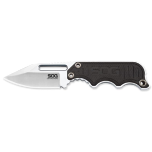 SOG Instinct Mini Fixed Blade Knife 1.9" Clip Point 5Cr15MoV Satin Blade G-10 Handle Black