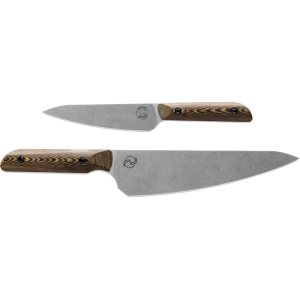 White River Knives Liong Mah 2 Knife Chef Set Richlite Black/Maple