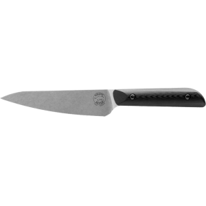 White River Knives Liong Mah Utility Fixed Blade Knife 4.75" Drop Point CPM MagnaCut Stonewashed Blade G-10 Handle Black