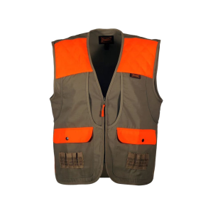 Gamehide Men's Shelterbelt Mid Weight Upland Hunting Vest Khaki/Blaze Orange Medium