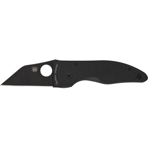 Spyderco Microjimbo Pocket Knife 2.45" Wharncliffe CPM S30V Black Blade G-10 Handle Black - Spyderco